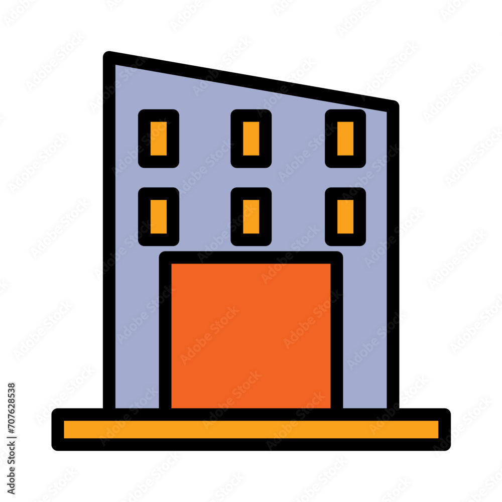 Building Flats Skyscraper Filled Outline Icon Building Flats Skyscraper Filled Outline Icon