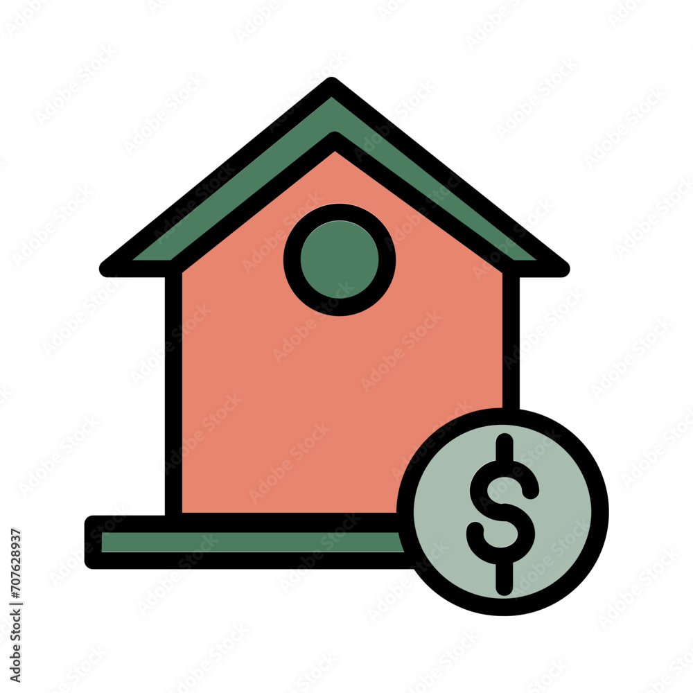 House Home Buildings Filled Outline Icon House Home Buildings Filled Outline Icon