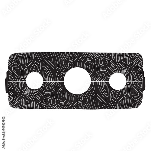 BDSM hand drawn shackles in black and whte colors. White background. Vector illustration