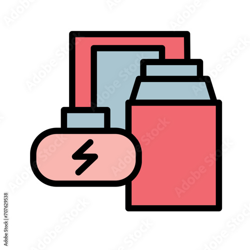Energy Biogas Plant Filled Outline Icon