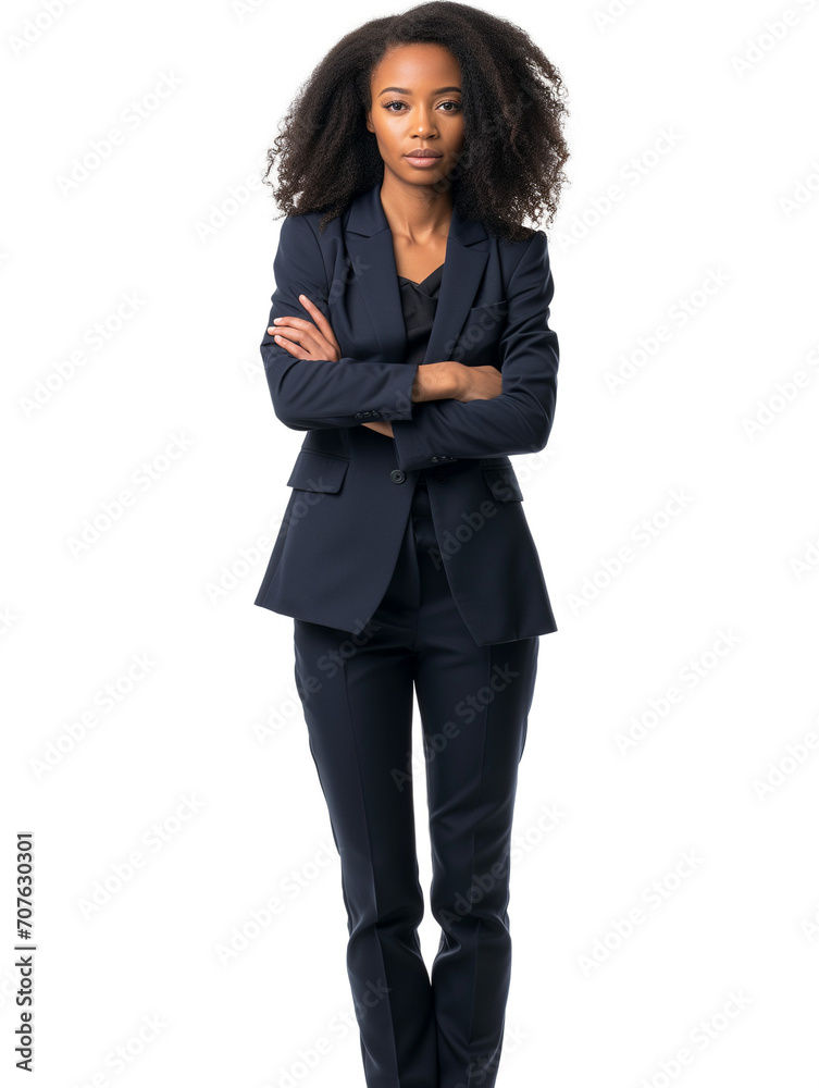 Confident Young Corporate Executive Standing in front of Isolated White Background Confident Young Corporate Executive Standing in front of Isolated White Background