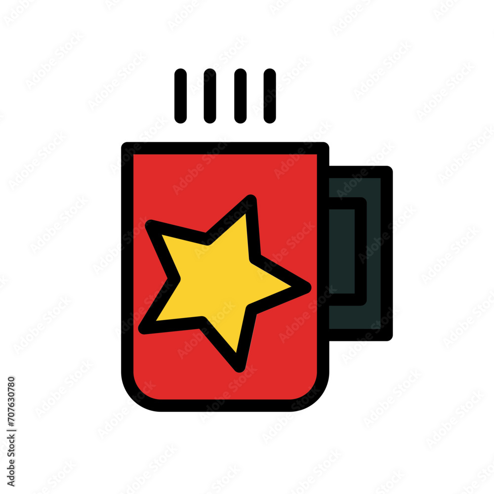 Coffee Cup Winter Filled Outline Icon Coffee Cup Winter Filled Outline Icon