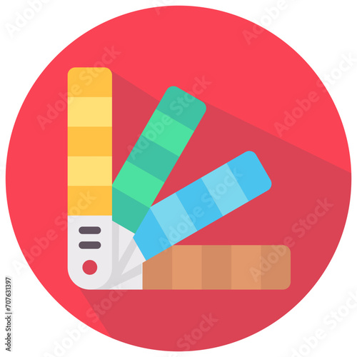 pantone round flat vector icon