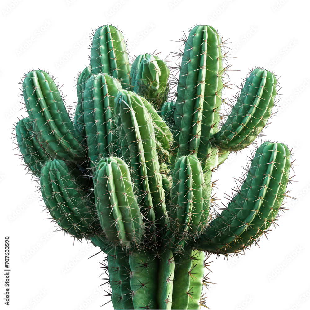 Green Cactus - Resilience and Endurance Isolated on Transparent or White Background, PNG Green Cactus - Resilience and Endurance Isolated on Transparent or White Background, PNG