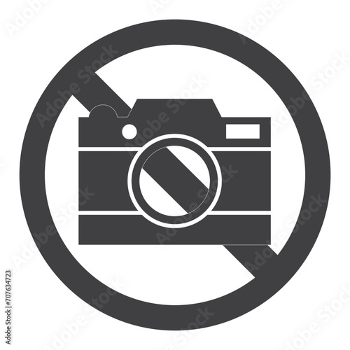 no camera Vector illustration on a transparent background. Premium quality symmbols. Thin line vector icons for concept and graphic design. photo