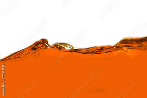 Close up bright orange juice texture for health and nature waves