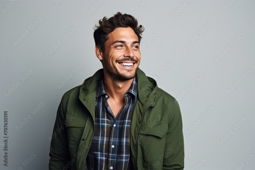 Portrait of a handsome young man laughing. Men's beauty, fashion. Portrait of a handsome young man laughing. Men's beauty, fashion.