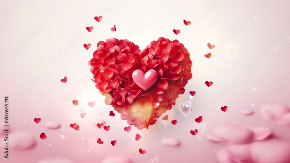 copy space of valentine heart shape in isolated background