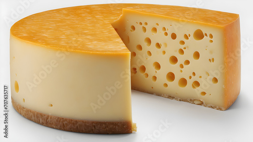 chadar cheese on isolated white background photo