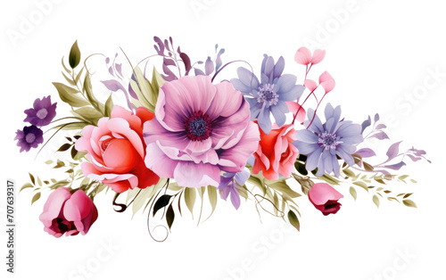 Space with the Lush Beauty of a Floral Plant on White or PNG Transparent Background. © Muhammad