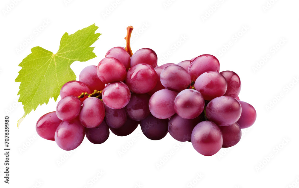 Fototapeta premium Glow with Satisfaction as You Relish the Vineyard Glow of Fresh Grapes on White or PNG Transparent Background.