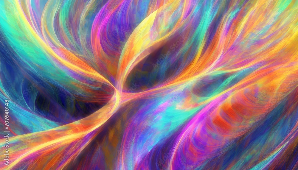 Naklejka premium texture image Iridescent organic shapes with soft movement and flow