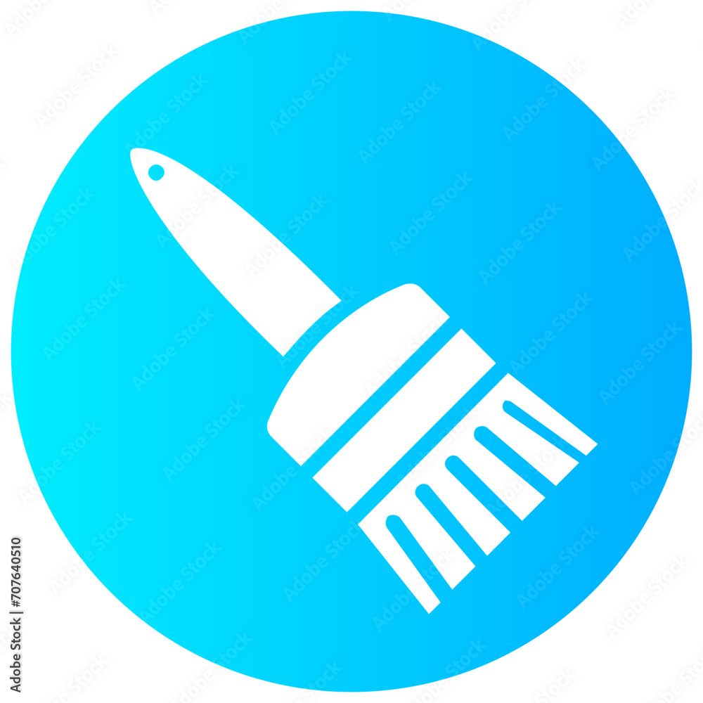 paint brush round solid icon paint brush round solid icon