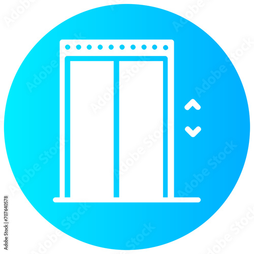 elevator round solid icon
