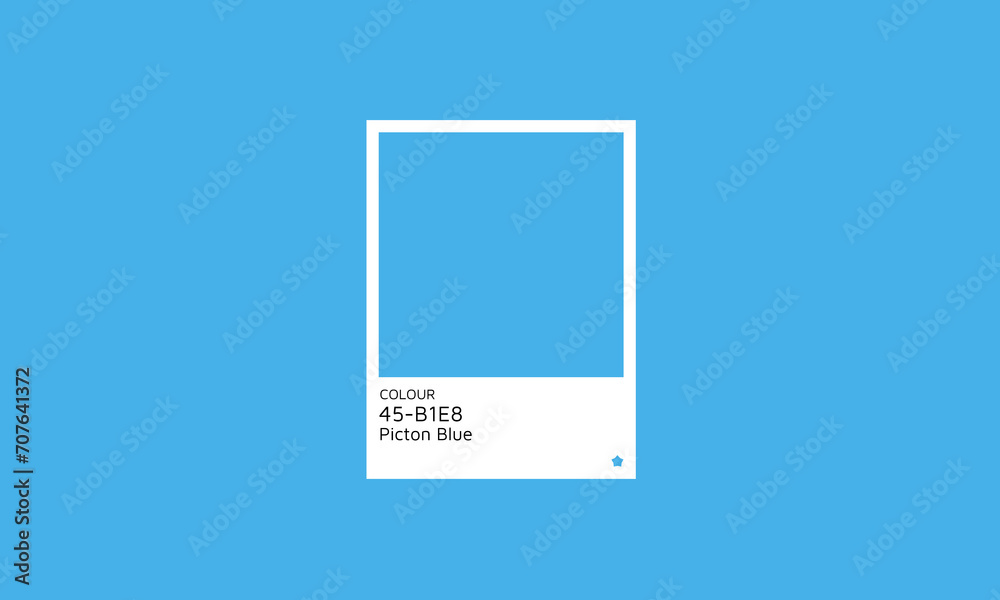 Trendy Color 2024 Picton Blue Swatch Palette. Color hex swatch palette