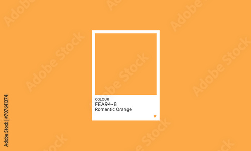 Trendy Color 2024  Romantic Orange Swatch Palette. Color hex swatch palette design idea. photo