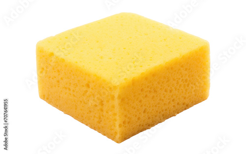 Yellow Sponge, Offering a Burst of Citrus Energy for Effortless Cleaning on White or PNG Transparent Background.