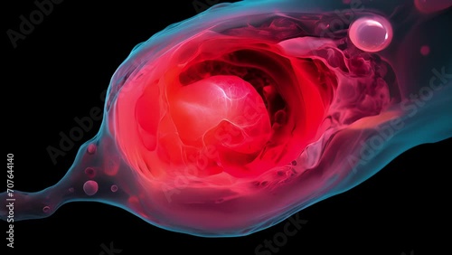 A mothertobes ultrasound showing a tiny, beanshaped embryo nestled in her womb, signaling the start of her journey into motherhood. photo