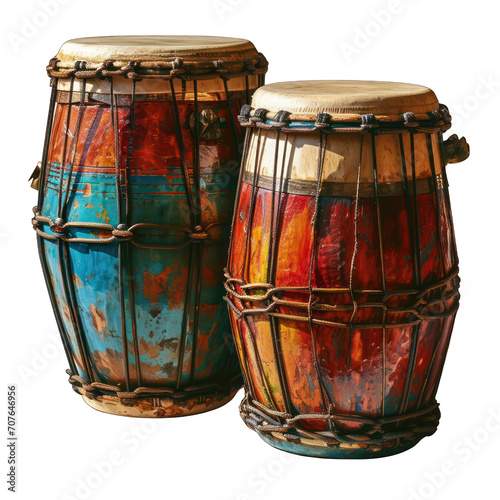 Bongo Drums Isolated on Transparent or White Background, PNG