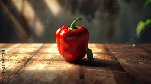 Realistic pepper. Neutral color warm lighting. Cozy