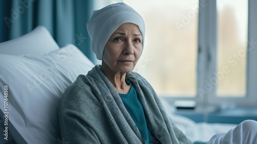 Sadly of female cancer patients at hospital