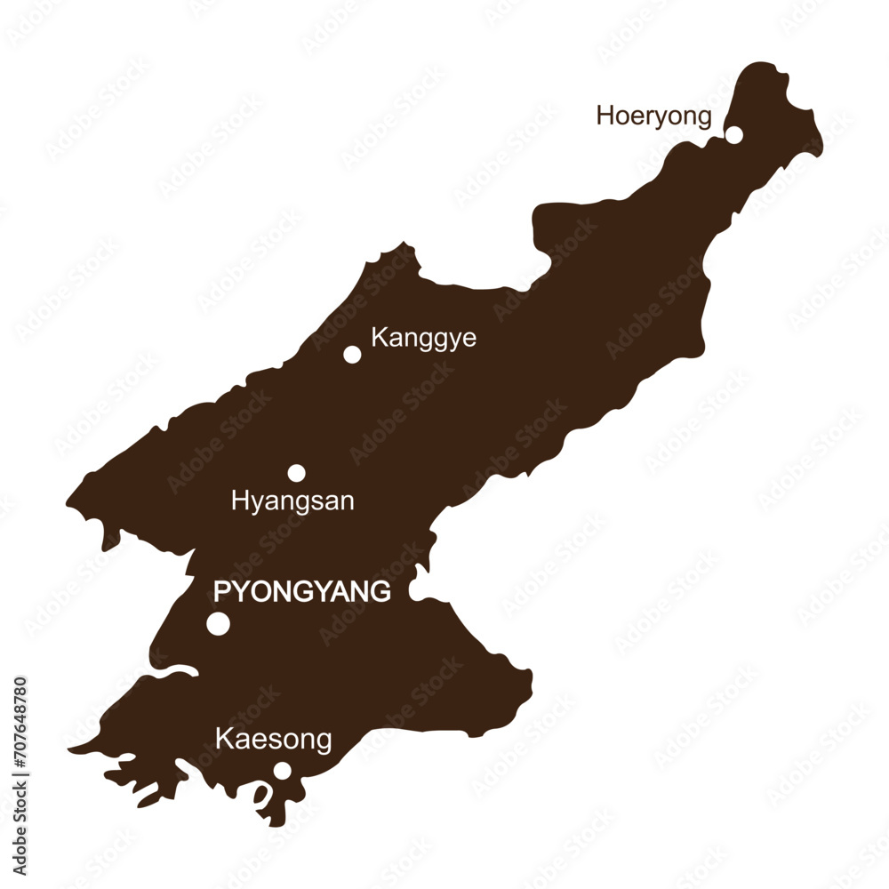 North Korea country map