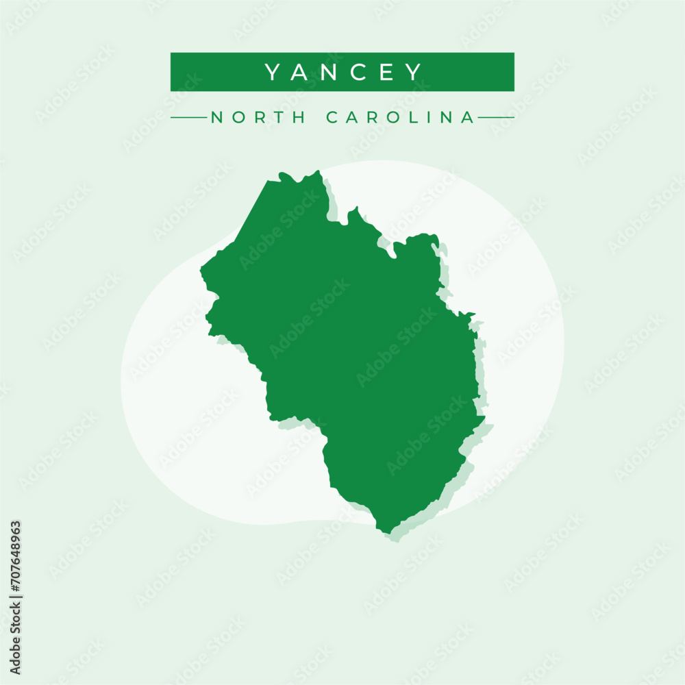 Vector illustration vector of Yancey map North Carolina