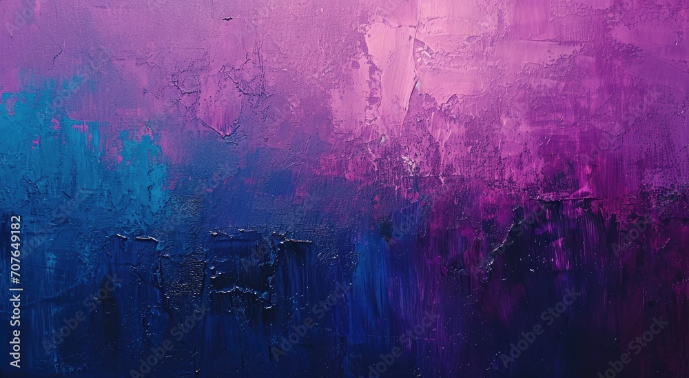 Purple and Blue Abstract Art - Textured Acrylic Painting on Canvas