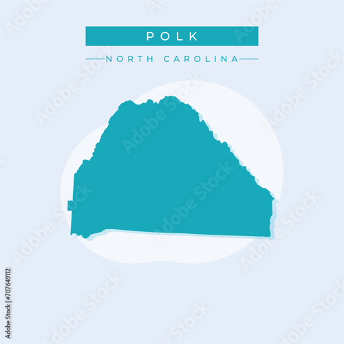 Vector illustration vector of Polk map North Carolina photo