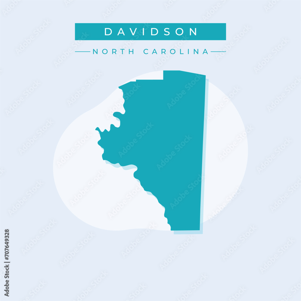 Vector illustration vector of Davidson map North Carolina