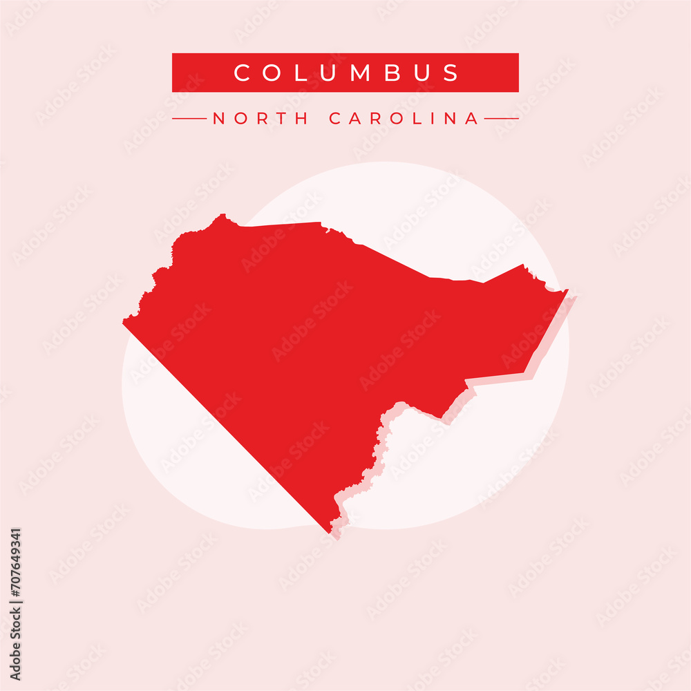Vector illustration vector of Columbus map North Carolina Vector illustration vector of Columbus map North Carolina