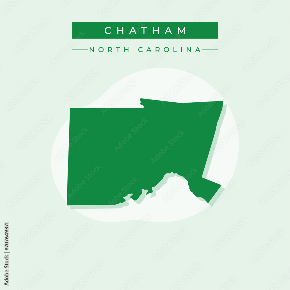 Vector illustration vector of Chatham map North Carolina