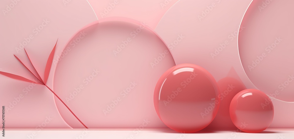 Minimal abstract podium mock up design for product presentation background or branding concept with red background Minimal abstract podium mock up design for product presentation background or branding concept with red background