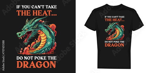 Chinese mythical creature dragon lover t-shirt design