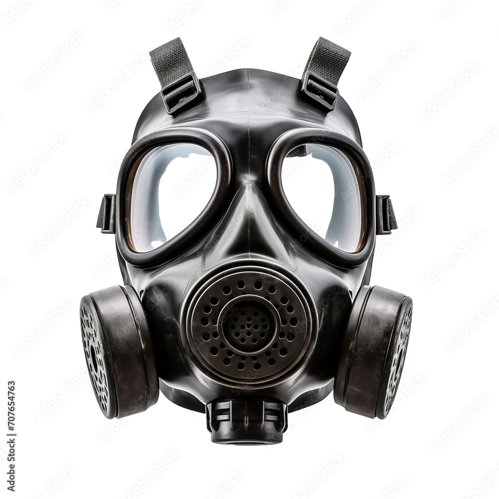 Isolate gas mask up close isolated on transparent background Isolate gas mask up close isolated on transparent background