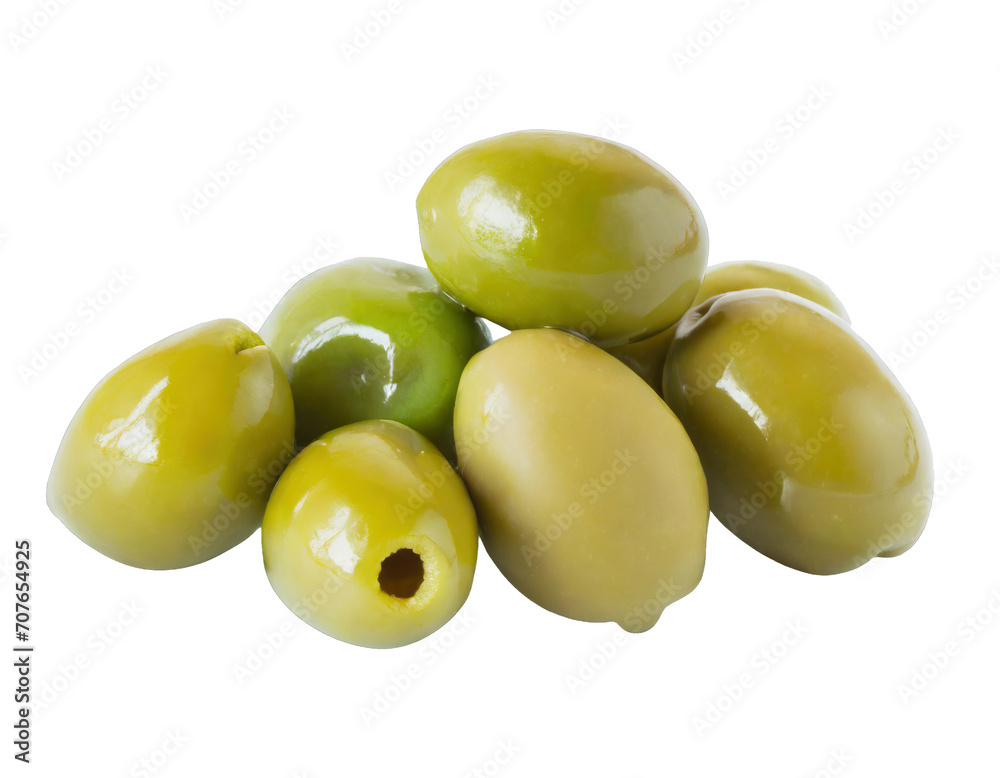 Close-up of green olives with olives Close-up of green olives with olives