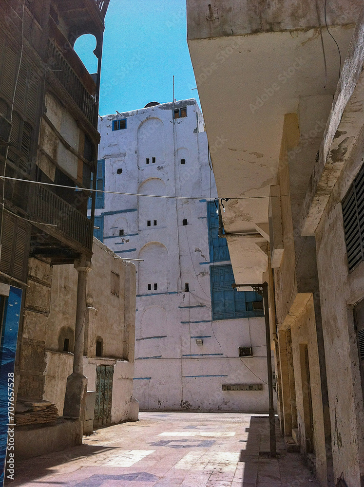 Historic Arabian Hedschasi Architecture House Facades In Old Town Al 