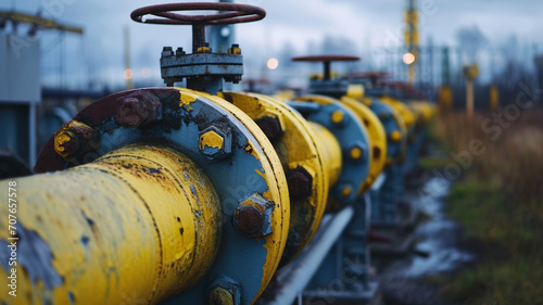Russian Oil gas pipeline. Gas industry photo