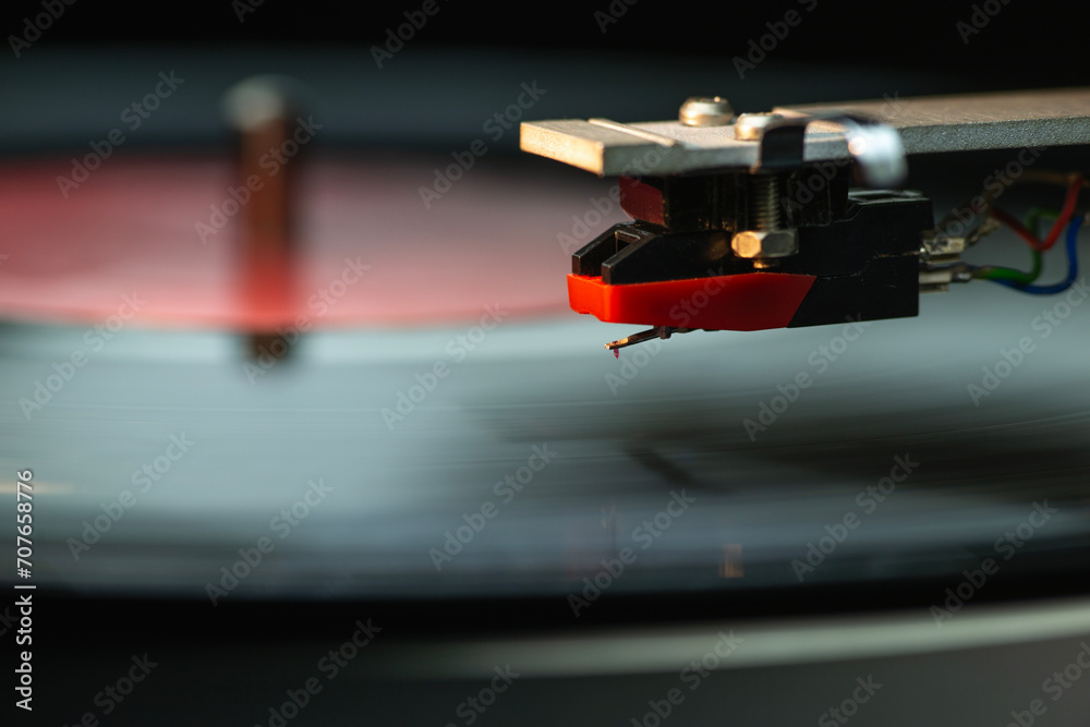 vinyl record and stylus