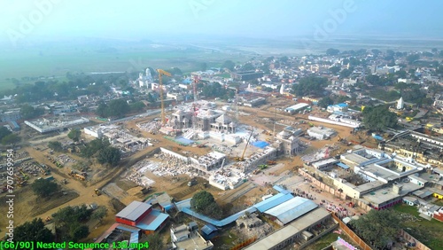 Ayodhya Drone view Shri Ram Mandir  Shri Hanuman Garhi Mandir  Lata Mangeshkar Chowk and Ram ki Paidi Ghats