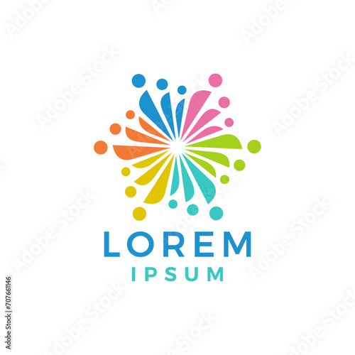 Colorful People Logo Template