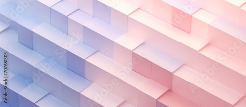 Futuristic Geometric background for your presentation. Textured intricate 3D wall in light pastel tones