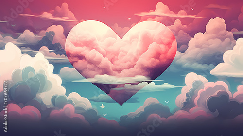Vibrant Valentine's Day background with red hearts