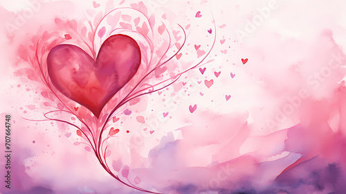 Vibrant Valentine's Day background with red hearts