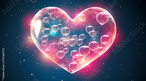 Vibrant Valentine's Day background with red hearts
