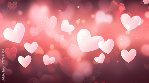 Vibrant Valentine's Day background with red hearts