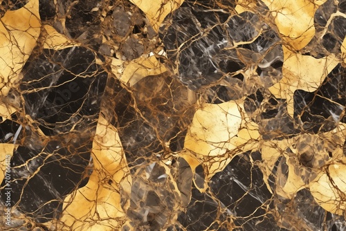Trendy Black Gold Marble Abstract Backdrop © Psykromia