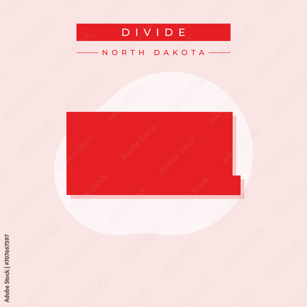 Vector illustration vector of Divide map North Dakota Vector illustration vector of Divide map North Dakota