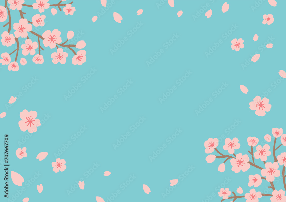 桜のイラストのフレーム