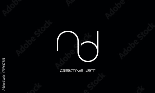 DN, ND, D, N abstract letters logo monogram photo